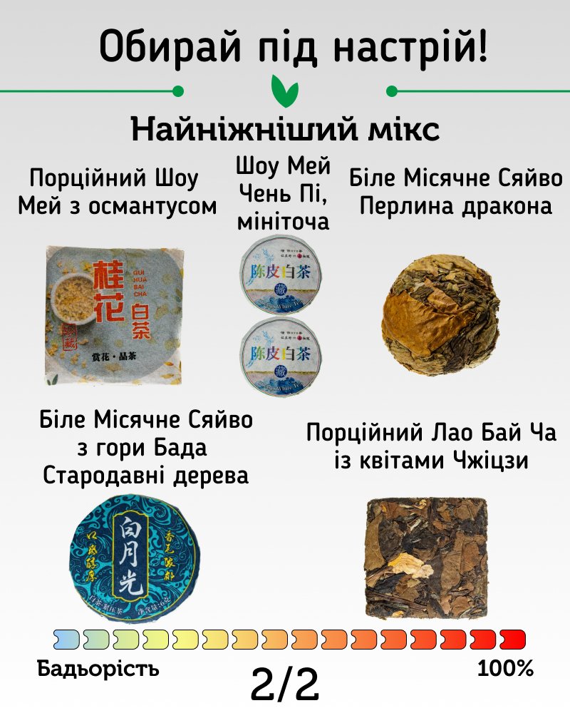 Набір білих чаїв White Mix Найніжніший - 1 шт - Зображення 3