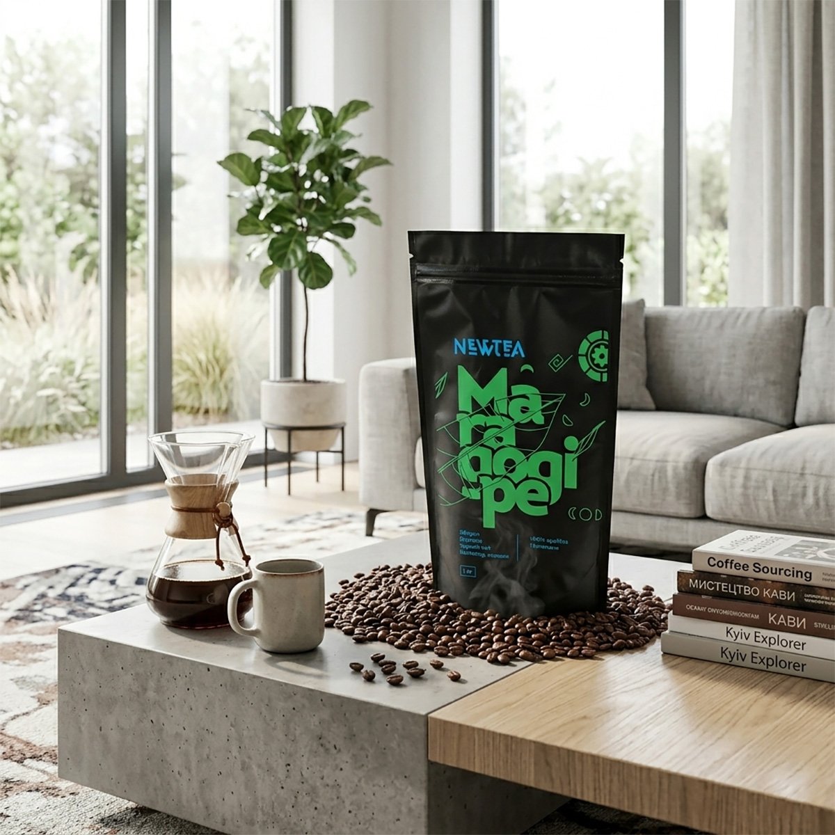 Кава в зернах NewTea Maragogipe 100% Арабіка Гватемала - Зображення 2