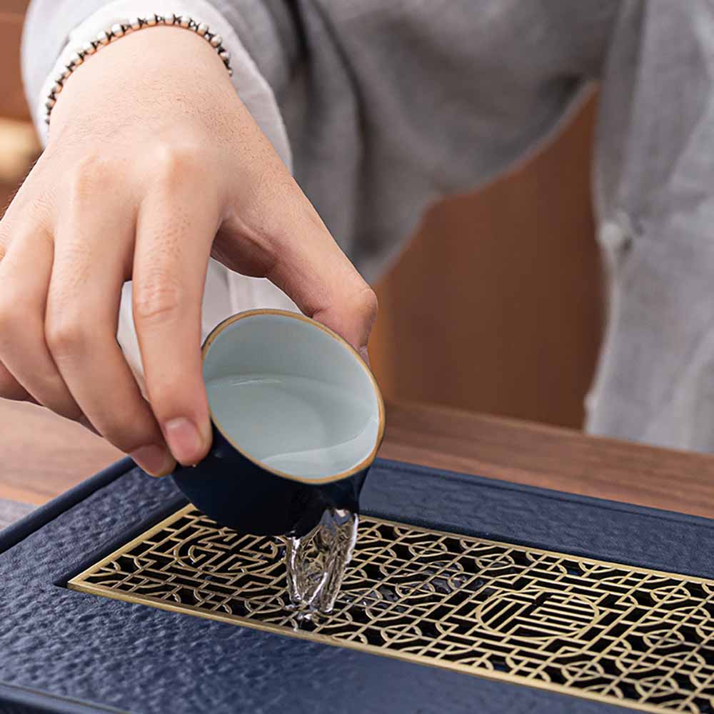 Чабань Візерунок на вікні, кераміка, 38,5х18,4х3см, блакитна - Зображення 5