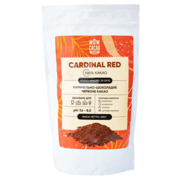 Какао-порошок 100% Какао WOW Cacao CARDINAL RED, 250 г